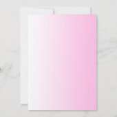 Rosa Steigungs-Schmetterlings-Schläger Mitzvah Einladung (Rückseite)