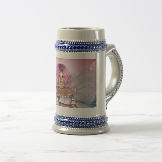 rosa Stein Bierglas (VorderseiteRechts)