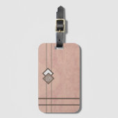 Rosa Stein Gepäckanhänger (Vorderseite Vertikal)