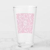 Rosa Stein Muster- Glas (Rückseite)