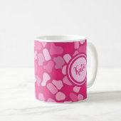 Rosa Stein Muster- Kaffeetasse (VorderseiteRechts)