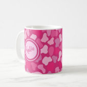 Rosa Stein Muster- Kaffeetasse (Vorderseite Links)
