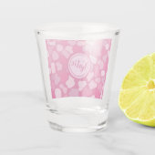 Rosa Stein Muster- Schnapsglas (Rückseite)