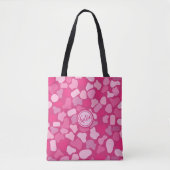 Rosa Stein Muster- Tasche (Vorderseite)