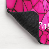 Rosa Steinformen gemustert Mousepad (Ecke)
