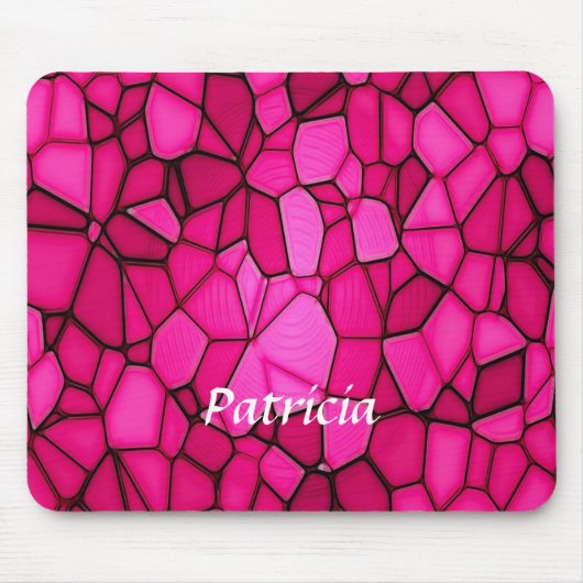 Rosa Steinformen gemustert Mousepad (Vorne)