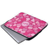 rosa Steinmuster Laptopschutzhülle (Vorne Knopf)