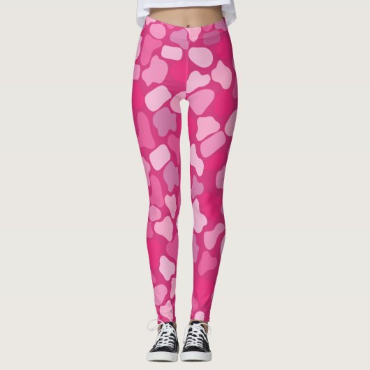 rosa Steinmuster Leggings (Vorderseite)