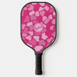 rosa Steinmuster Pickleball Schläger