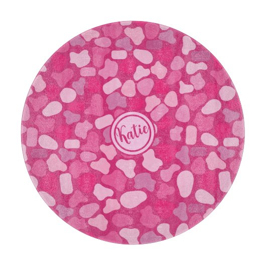 rosa Steinmuster Schneidebrett (Vorderseite)