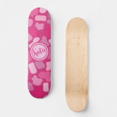 rosa Steinmuster Skateboard (Vorderseite)