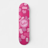 rosa Steinmuster Skateboard (Vorne)