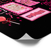 Rosa Stempel-Mathematik ist mein Valentins- Mathle Poster (Ecke)