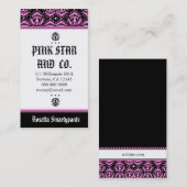 Rosa Stern 311 Visitenkarte (Vorne/Hinten)