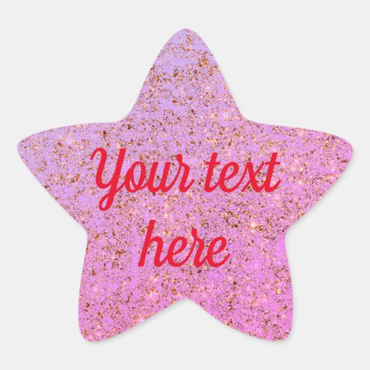 rosa Stern-Aufkleber (Vorderseite)