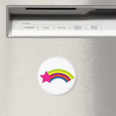 Rosa Stern Regenbogen Bunt Magnet (In Situ (Geschirrspüler))