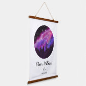 Rosa Sternbild Libra Horoskop Zeichengeschenk Wandteppich Mit Holzrahmen (Gewinkelt)