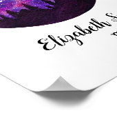 Rosa Sternbild Virgo Horoskop Schildergeschenk Poster (Ecke)