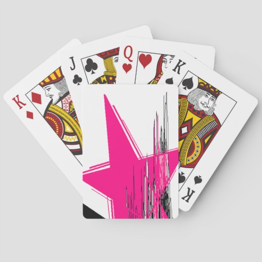 Rosa Sterndeck Spielkarten (Rückseite)