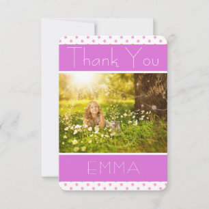 Rosa Sterne Danke Geburtstag Foto Karte