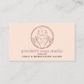 Rosa Sterne Energie Heilung Hände Mond spirituell Visitenkarte (Rückseite)