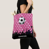 Rosa Sterne Fußball und Ventilatoren Tasche (Von Nahem)