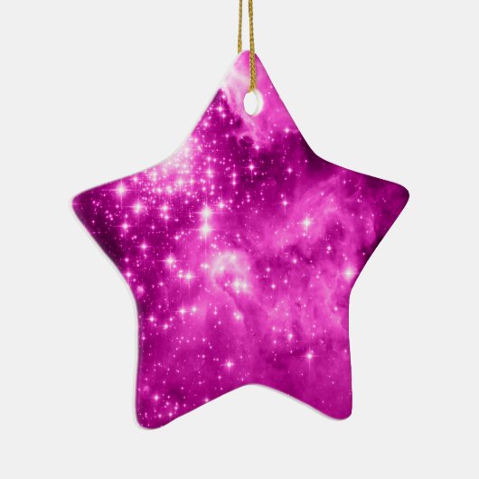 Rosa Sterne Keramik Ornament (Rechts)