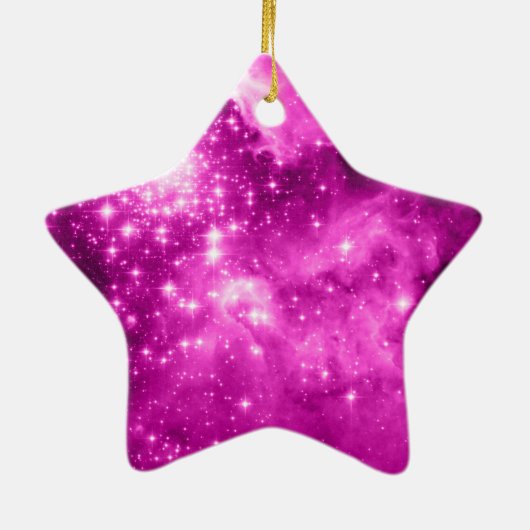 Rosa Sterne Keramik Ornament (Hinten)