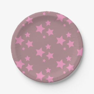 Rosa Sterne Kinder Baby Circus Party Pappteller