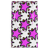 Rosa Sterne Kleine Geschenktüte (Vorderseite)