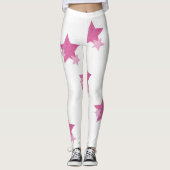 Rosa Sterne-Leggings Leggings (Vorderseite)