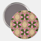 Rosa Sterne... Magnet (Vorderseite/Rückseite)