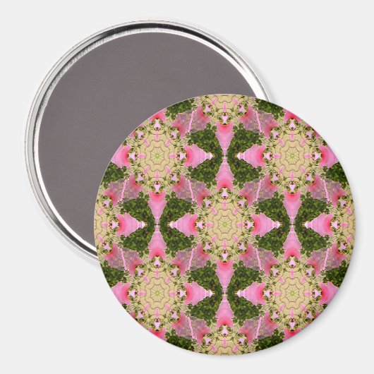 Rosa Sterne... Magnet (Vorderseite/Rückseite)