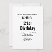 Rosa Sterne mit Botschaft zum Geburtstag Einladung (Rückseite)