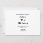 Rosa Sterne mit Message Foto Geburtstag Einladung (Rückseite)