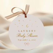 Rosa Sterne Moon Princess Mairytale Baby Dusche Geschenkanhänger