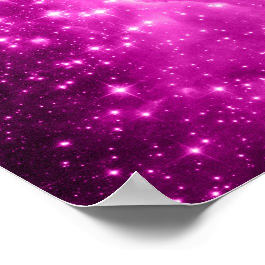 Rosa Sterne Poster (Ecke)