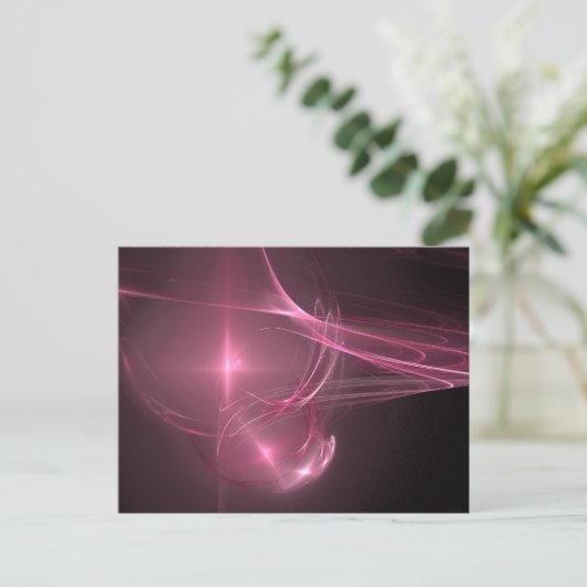 Rosa Sterne Postkarte (Stehend Vorderseite)