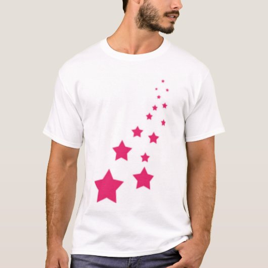 Rosa-Sterne T-Shirt (Vorderseite)