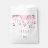 Rosa Sterne Vielen Dank Geschenktütchen (Vorderseite)