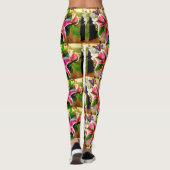 Rosa Sternenlilie Leggings (Rückseite)
