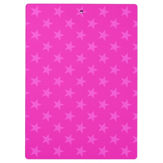 rosa Sternenmuster Klemmbrett (Rückseite)
