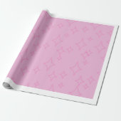 Rosa Sternenmuster-Wrap-Papier Geschenkpapier (Ungerollt)