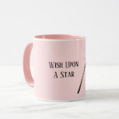 Rosa Sternenwunsch Tasse (Vorderseite Links)