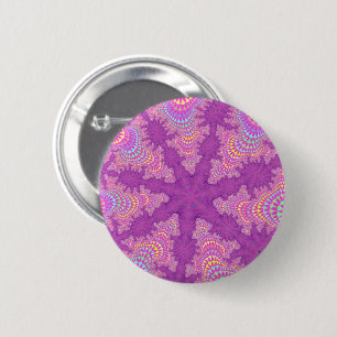 Rosa Sternexplosion Button