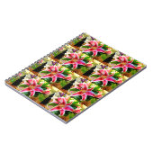 Rosa Sterngazer Lilie Notebook Notizblock (Linke Seite)