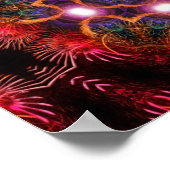 rosa SternLeuchten-Poster Poster (Ecke)