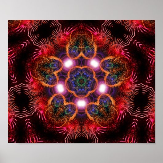 rosa SternLeuchten-Poster Poster (Vorne)