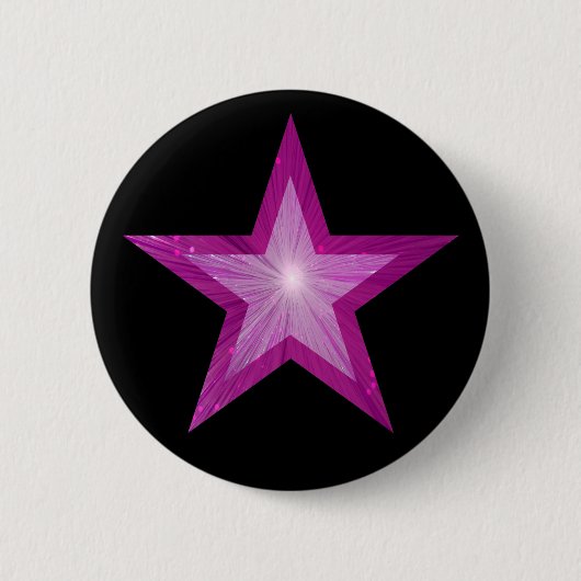 Rosa Sterntaste schwarz Button (Vorderseite)