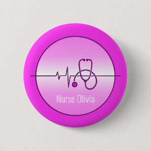 Rosa Stethoskop Heartbeat Button